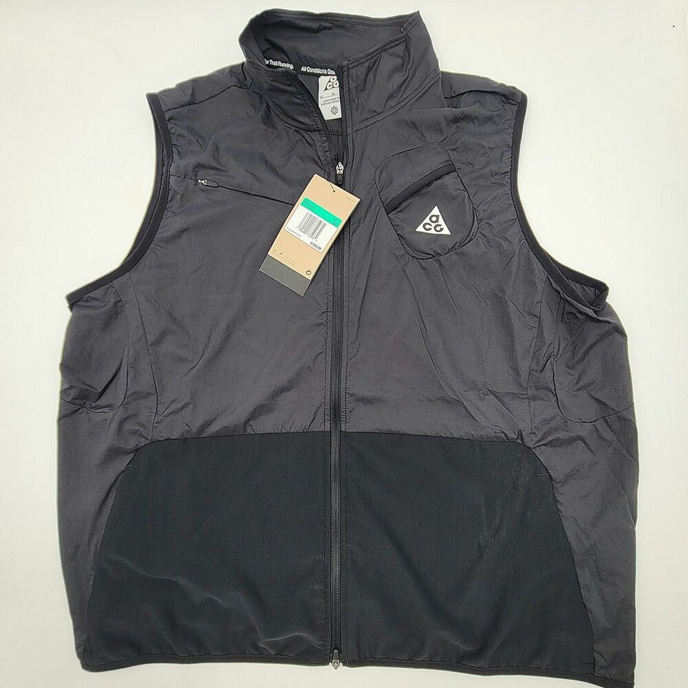 Nike ACG Trail Running Vest Black Summit White IO9770-010 Women Size XL NWT $105